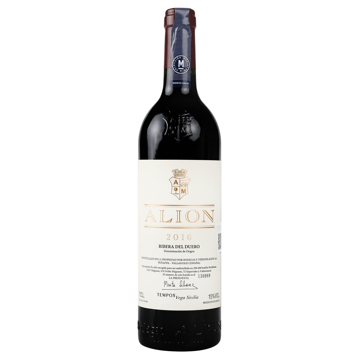 VINO TINTO ALION RIBERA DEL DUERO 2016 750ML